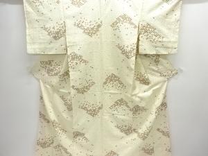 未使用品　変わり花菱模様小紋着物